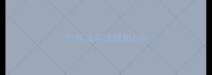 图片 13年沃尔沃挖机200