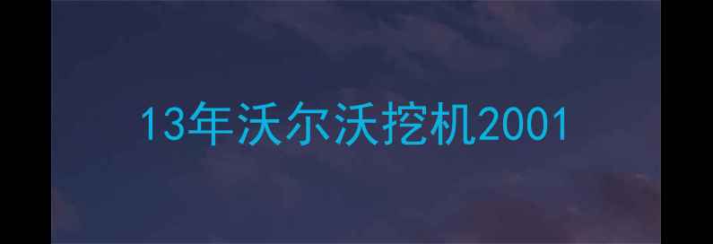 图片 13年沃尔沃挖机2001