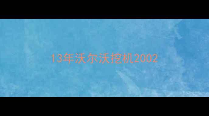 图片 13年沃尔沃挖机2002