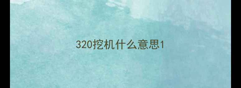 图片 320挖机什么意思1