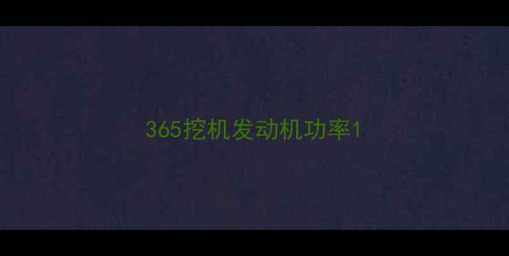 图片 365挖机发动机功率1