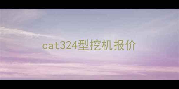 图片 cat324型挖机报价