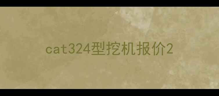 图片 cat324型挖机报价2