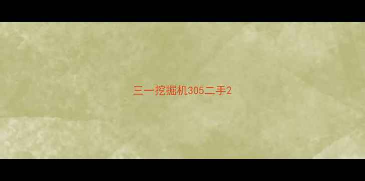 图片 三一挖掘机305二手2