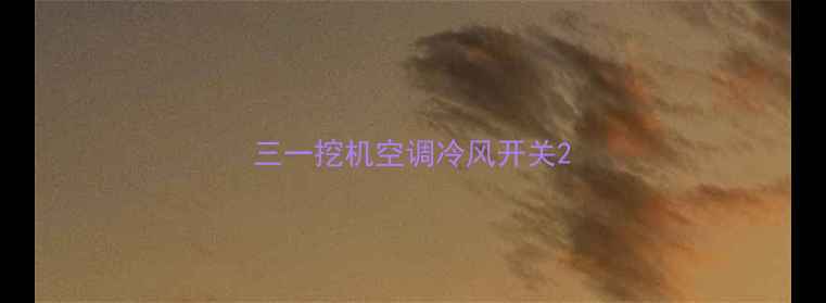 图片 三一挖机空调冷风开关2