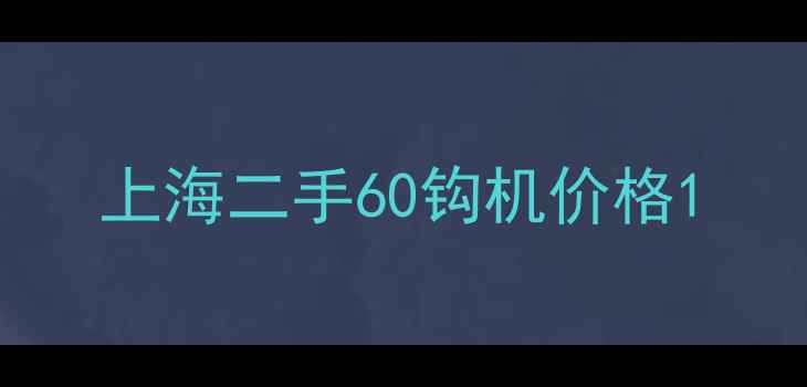 图片 上海二手60钩机价格1