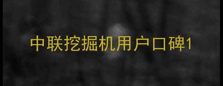 图片 中联挖掘机用户口碑1
