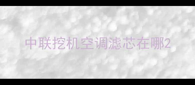 图片 中联挖机空调滤芯在哪2