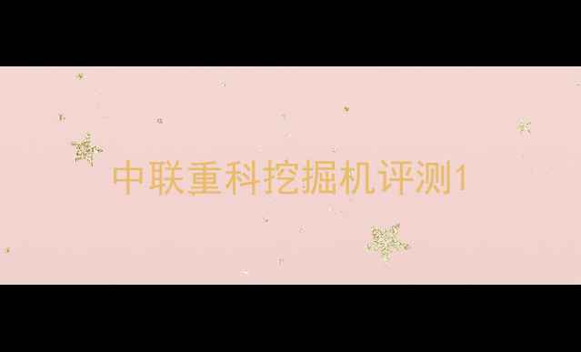 图片 中联重科挖掘机评测1