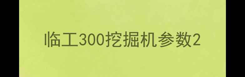 图片 临工300挖掘机参数2