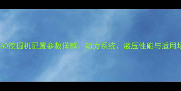 图片 临工460挖掘机配置参数详解：动力系统、液压性能与适用场景全