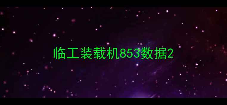图片 临工装载机853数据2
