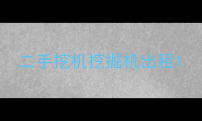图片 二手挖机挖掘机出租1