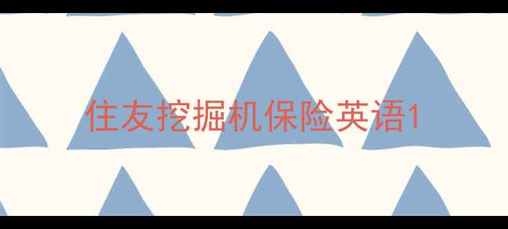 图片 住友挖掘机保险英语1