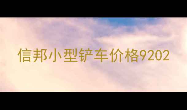 图片 信邦小型铲车价格9202
