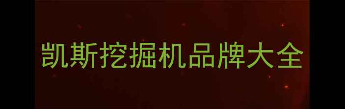 图片 凯斯挖掘机品牌大全