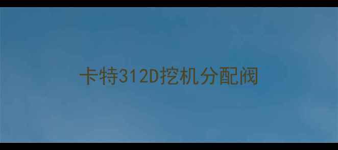 图片 卡特312D挖机分配阀