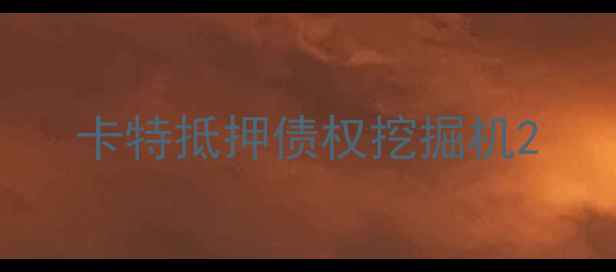 图片 卡特抵押债权挖掘机2