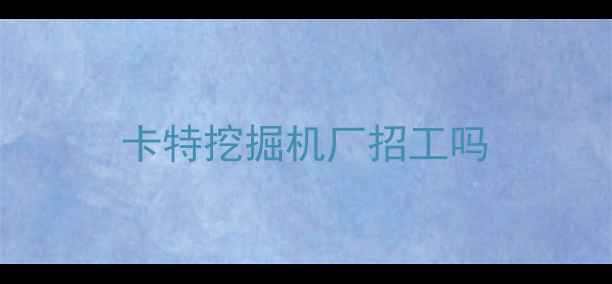 图片 卡特挖掘机厂招工吗