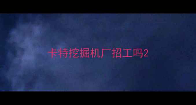 图片 卡特挖掘机厂招工吗2