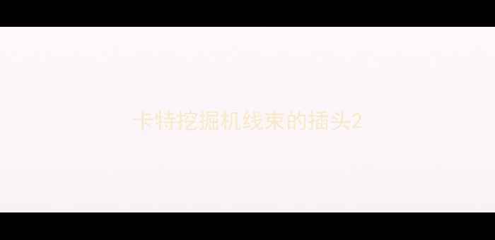 图片 卡特挖掘机线束的插头2