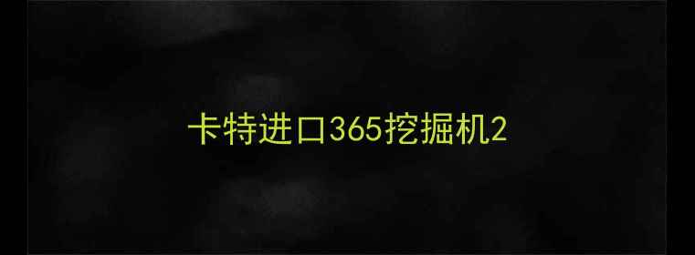 图片 卡特进口365挖掘机2