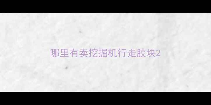 图片 哪里有卖挖掘机行走胶块2