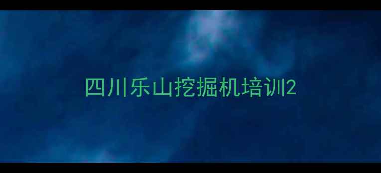 图片 四川乐山挖掘机培训2
