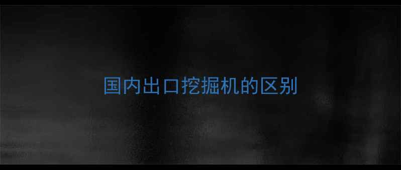图片 国内出口挖掘机的区别