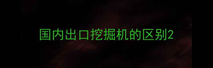 图片 国内出口挖掘机的区别2