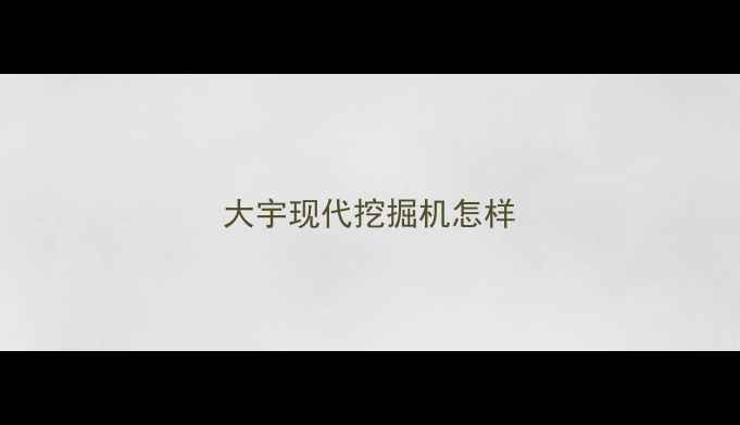 图片 大宇现代挖掘机怎样