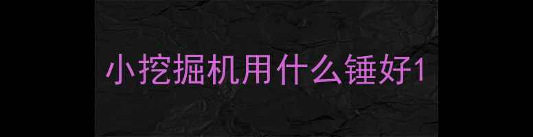 图片 小挖掘机用什么锤好1