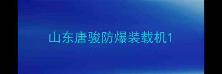图片 山东唐骏防爆装载机1