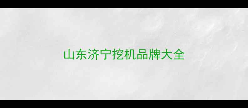 图片 山东济宁挖机品牌大全