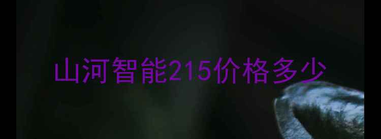 图片 山河智能215价格多少