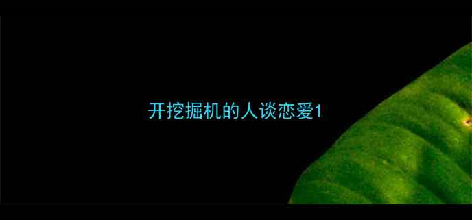 图片 开挖掘机的人谈恋爱1