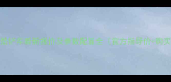 图片 徐工50型铲车最新报价及参数配置全（官方指导价+购买指南）