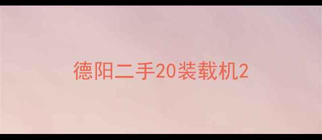 图片 德阳二手20装载机2