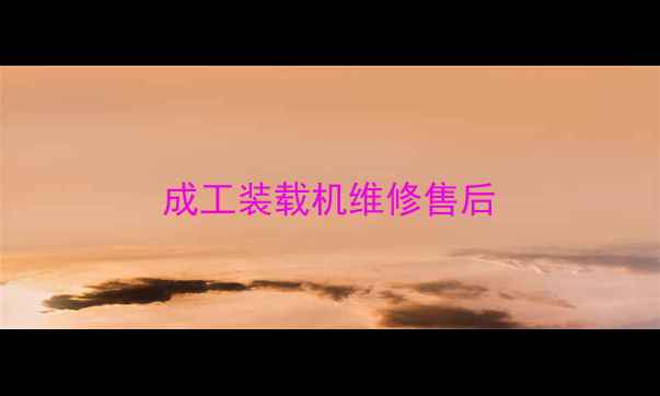 图片 成工装载机维修售后