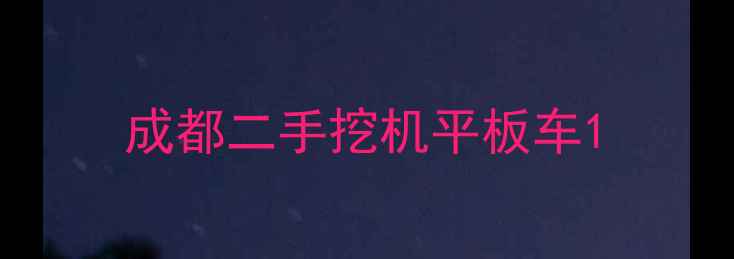 图片 成都二手挖机平板车1