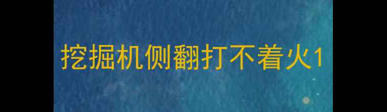 图片 挖掘机侧翻打不着火1