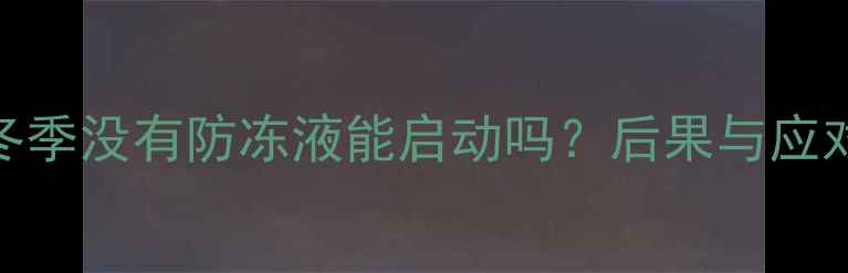图片 挖掘机冬季没有防冻液能启动吗？后果与应对措施全