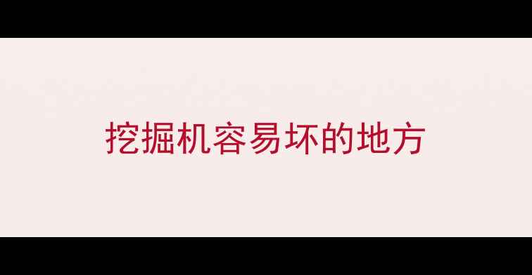 图片 挖掘机容易坏的地方