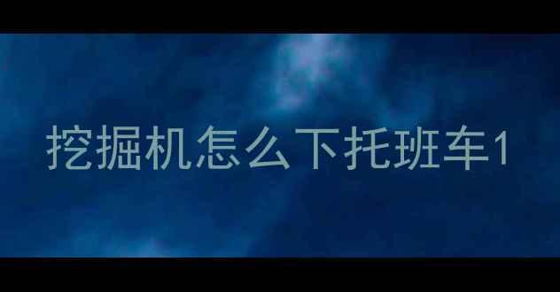 图片 挖掘机怎么下托班车1