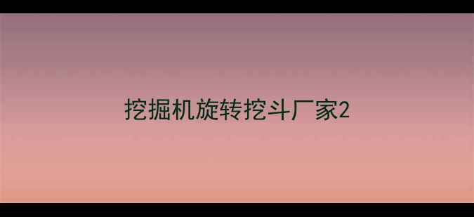 图片 挖掘机旋转挖斗厂家2