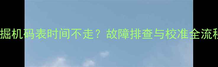 图片 挖掘机码表时间不走？故障排查与校准全流程1