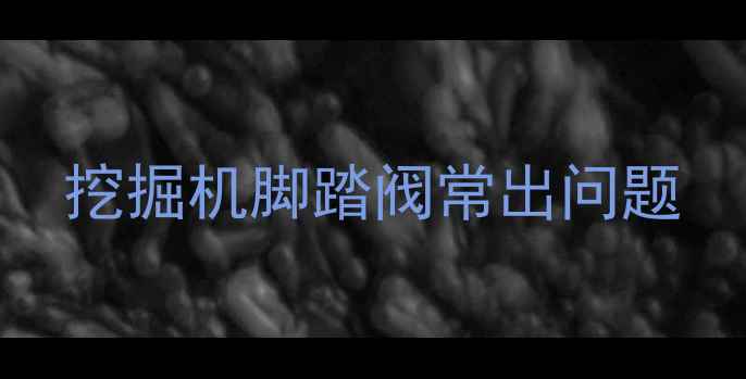 图片 挖掘机脚踏阀常出问题