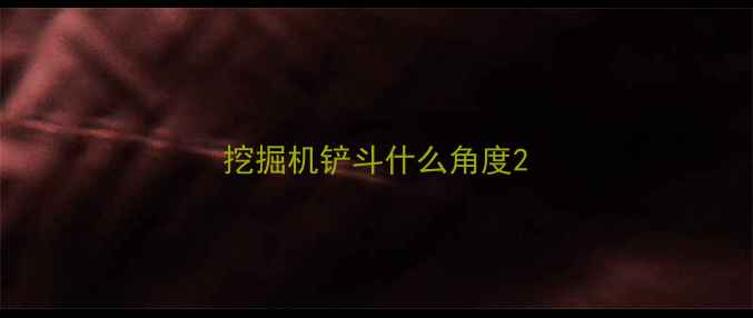 图片 挖掘机铲斗什么角度2