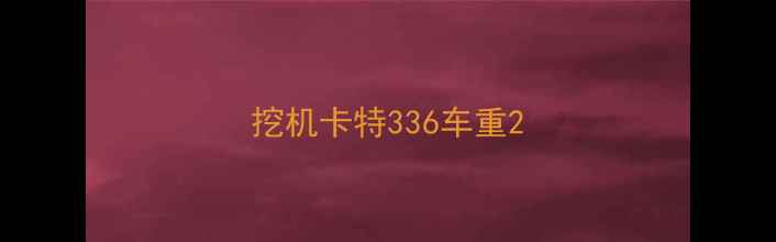图片 挖机卡特336车重2