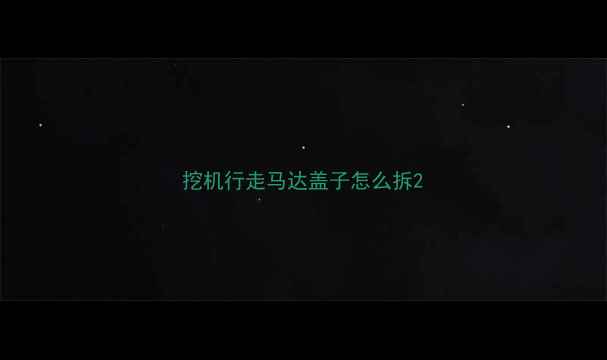 图片 挖机行走马达盖子怎么拆2